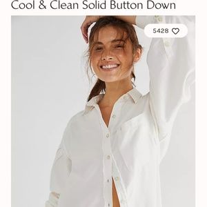 Cool and Clean solid button down - Free People